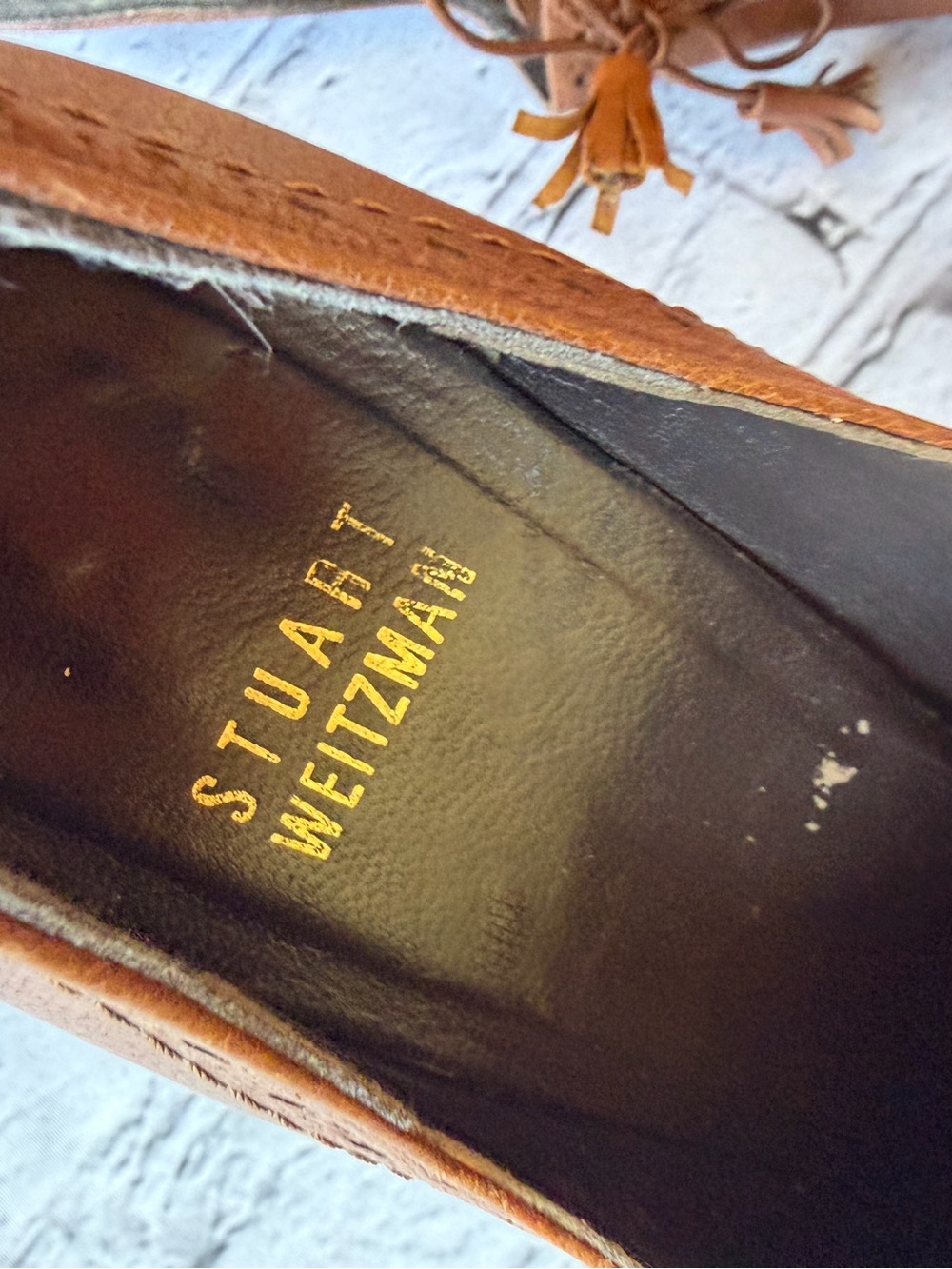 Stuart Weitzman Oxford Heels 8.5N Heels Regency Heritage Leather Academia EUC - Picture 13 of 16